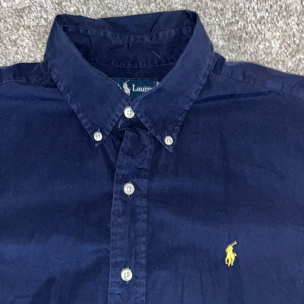 Polo by Ralph Lauren Michigan Wolverine Colors Maize Pony Blue Classic Shirt L